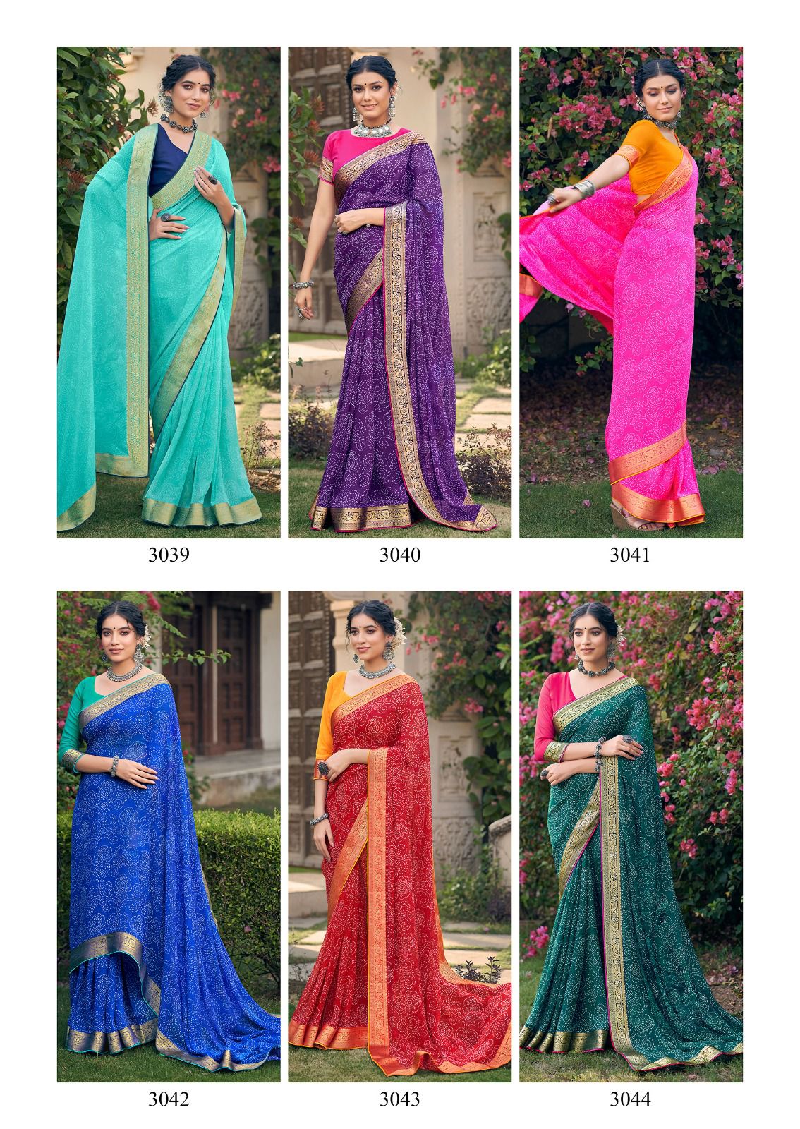 Garima By Kashvi Bandhej Printed Georgette Sarees Wholesale Market In Surat